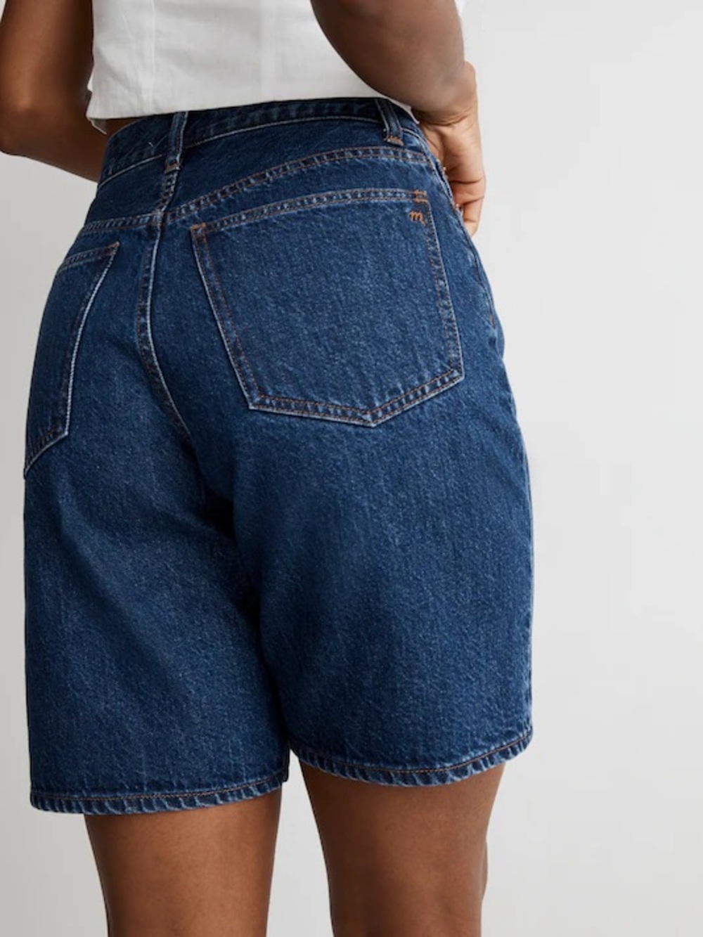 Madewell Bermuda Jean Shorts in Deardorff Wash